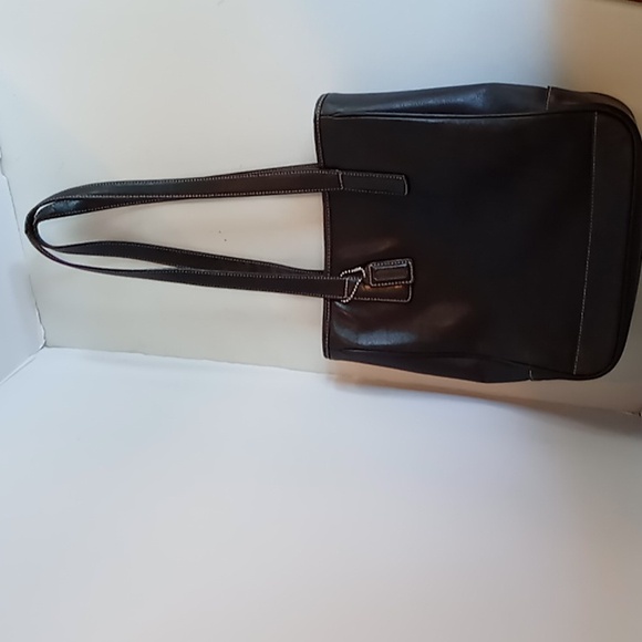 Coach - D13-7776 - All Leather Hampton Market Lunch Tote/Shoulder Bag - Black - Picture 12 of 13